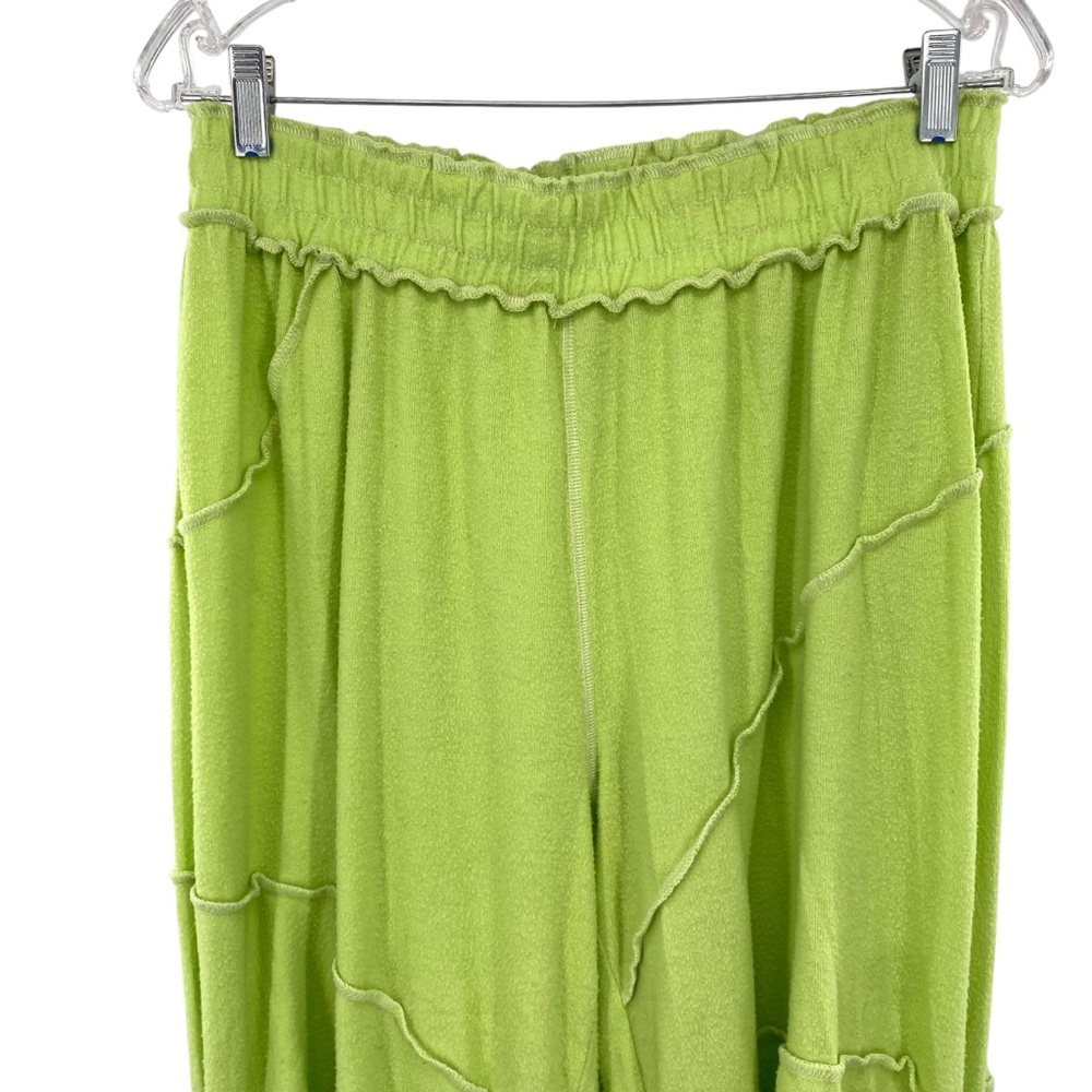 Out From Under Urban Outfitters Green Ballon Cinched Fuzzy Lounge Pants - Picture 2 of 9